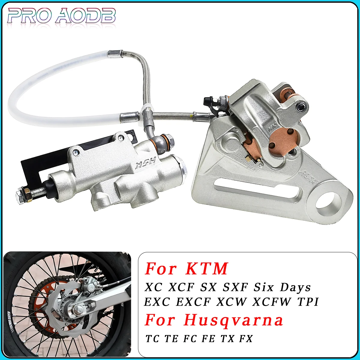 

Rear Brake Caliper For KTM SX XC SXF XCF XCW XCFW EXC EXCF TPI Six Days 125 150 200 250 300 350 450 500 530 2004-2024 Dirt Bike