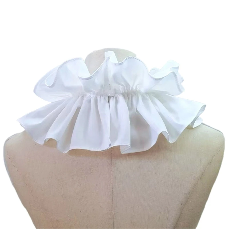 New Ruffled Collar Girls Clothes Accessiory Victorian Collar Lapel Medieval Cosplay