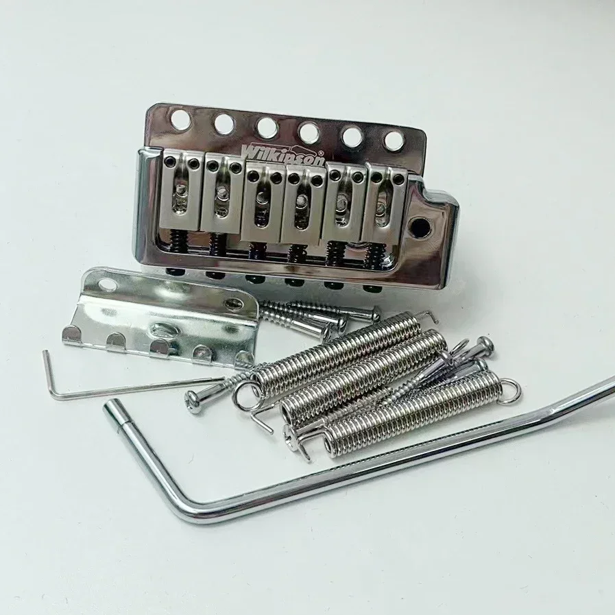 

Wilkinson ST Electric Guitar Fixed Tremolo System Bridge 6 Screws WOV09 Chrome Silver