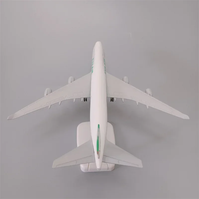 20 cm stop metalu Tajwan EVA Air Boeing 747 B747-400 Airlines Model samolotu Samolot odlewany z kołami Podwozie