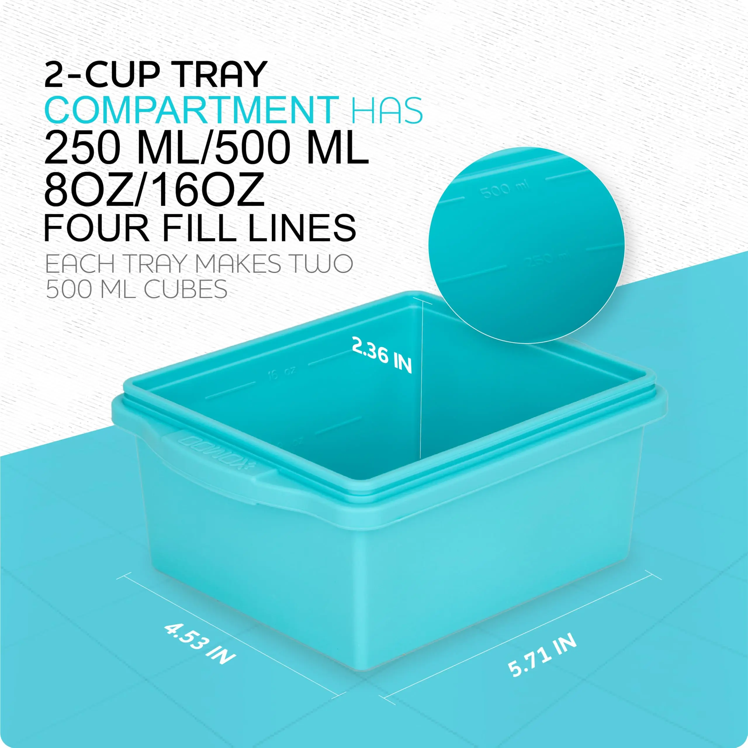 Silicone Freezer Tray with Lid 1/2/4/6 Grids Food Grade Ice Cube Trays Soup Freezing Mold Broth Freezer Container for Baby Food