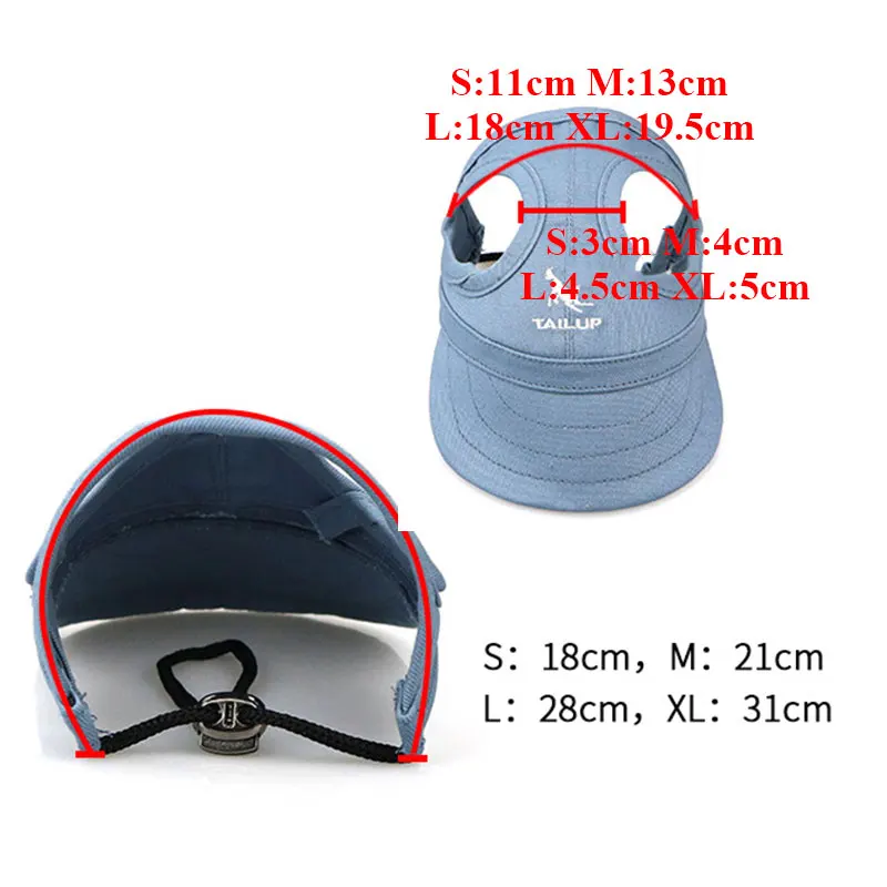 Pet Dog Cap Adjustable Puppy Baseball Hat Oxford Cap Dog Baseball Visor Hat With Ear Holes Outdoor Sport Pet Sunhat Pet Supplies