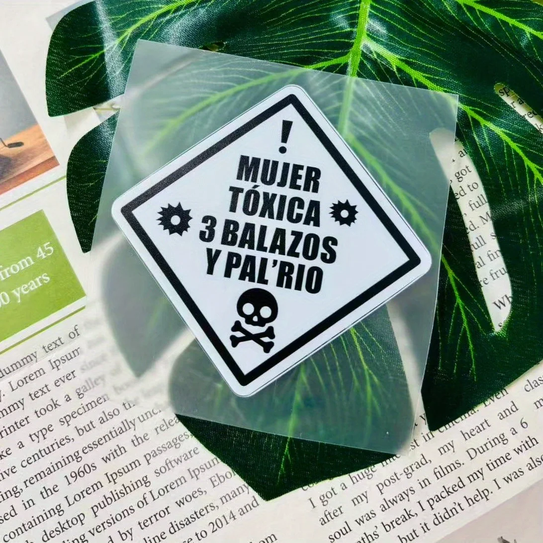 قطعة واحدة من ملصق الدراجة النارية، ملصق تقليم الخوذة: "إنهم ينتظرني في المنزل مع زوجة سامة" - للشاحنات، #1