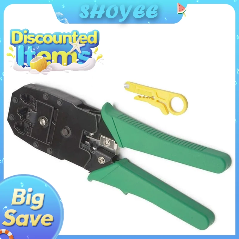RJ45 Crimper RJ11 RJ45 Crimping Tool Ethernet Network LAN Cable Crimper Cutter Stripper Plier for 6P 8P RJ11 RJ12 RJ45