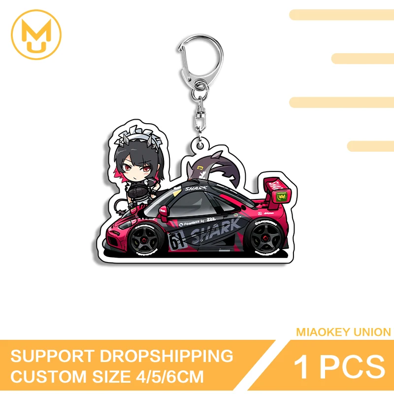 Ellen Joe Chibi Maid Uniform Waifu Personality Creative Double Sided Acrylic Keychain Enchanting Premium Fashion Jewelry