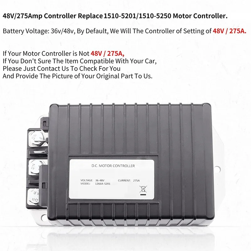 ممتاز-48 فولت 275A وحدة تحكم محرك التيار المستمر لعربات الغولف نادي كورتيس 1510A-5250,1510-5201,1510A-5252