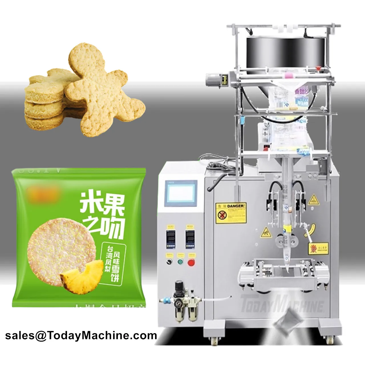 Machine d'emballage de remplissage de blé de maïs de riz de grain de granule de noix d'alimentation manuelle verticale