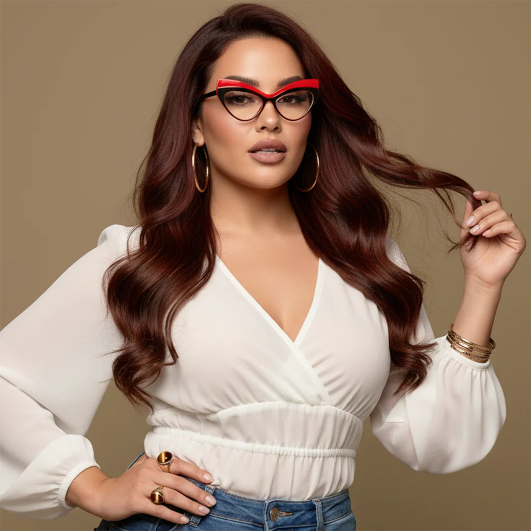 Trendige Cat Eye Anti-Blaulicht-Brille für Damen, Computer, Gaming, blendfrei, UV-Schutz, bequeme Nasensteg