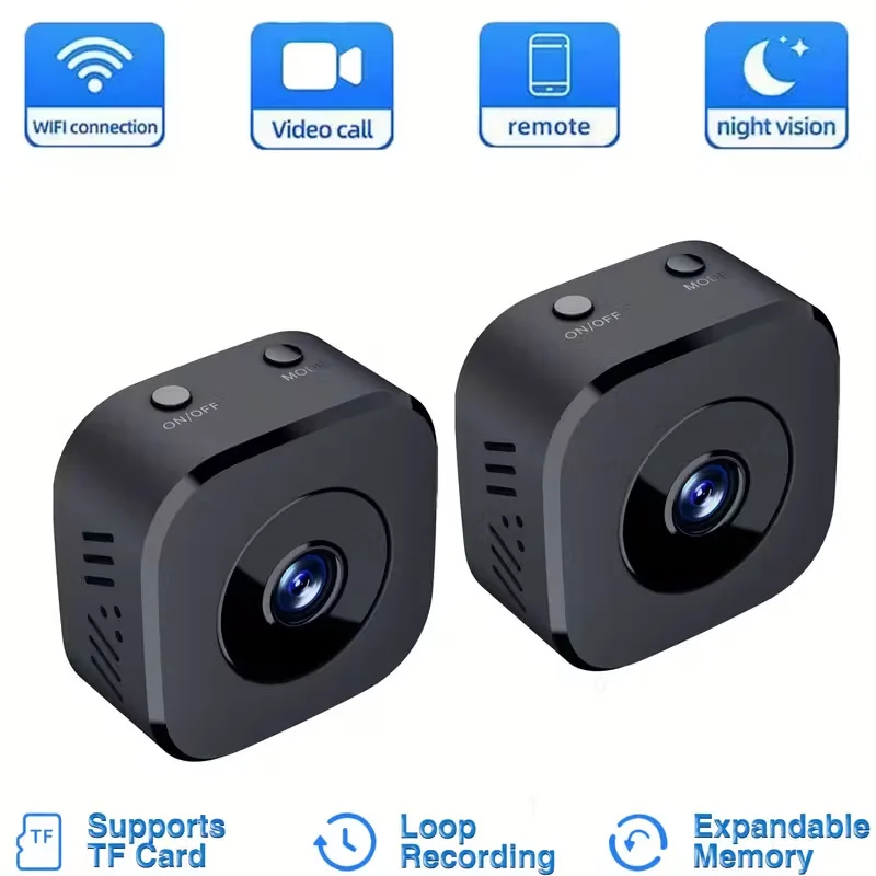 

Wireless Security Camera Indoor/Outdoor WiFi Smart Camera with App Control Baby Monitor Night Vision Camcorder IP Audio Video