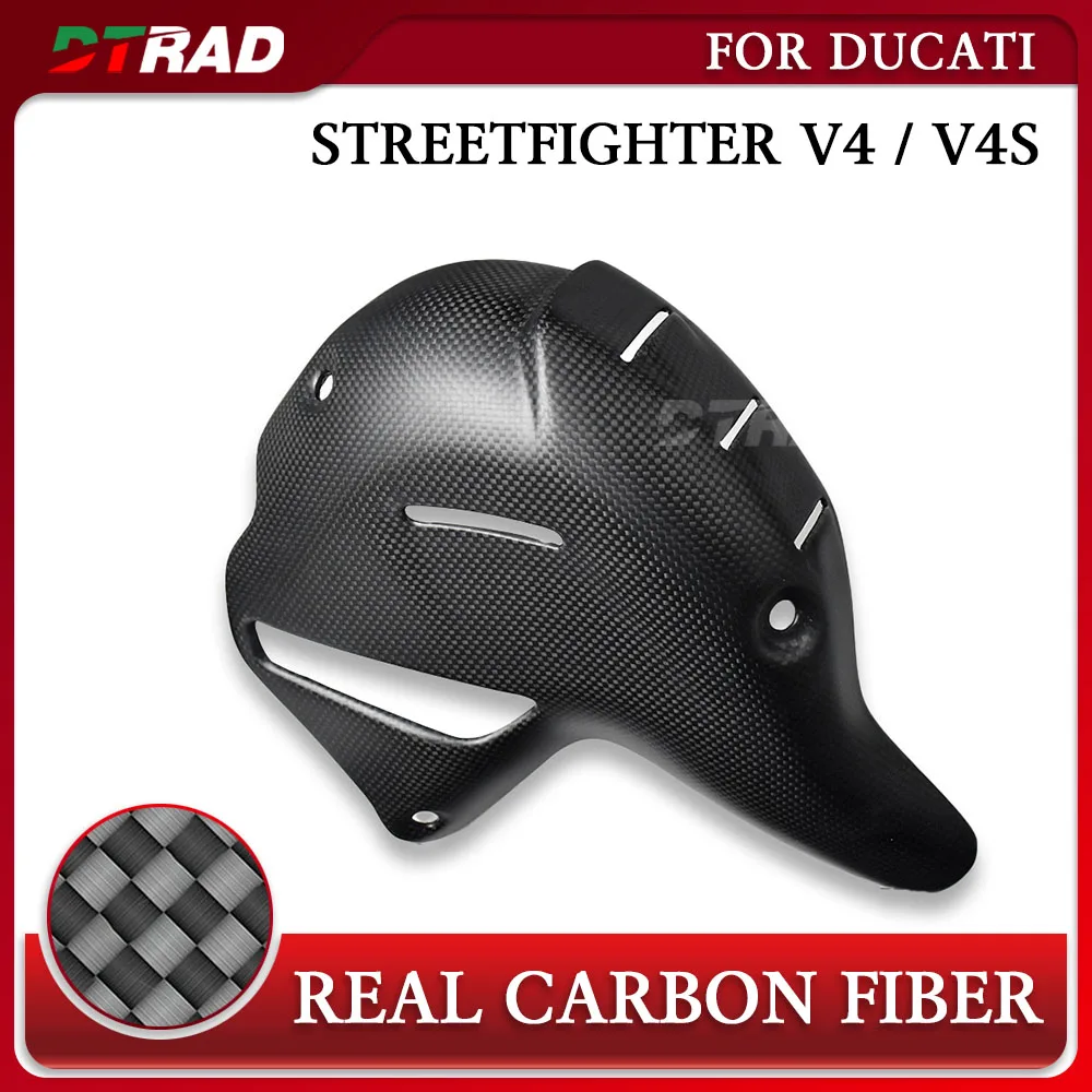 (Only Akrapovic Exhaust) Carbon Fiber Exhaust Cover For Ducati Streetfighter V4 V4S Modification Heat Shield Protection Fairing