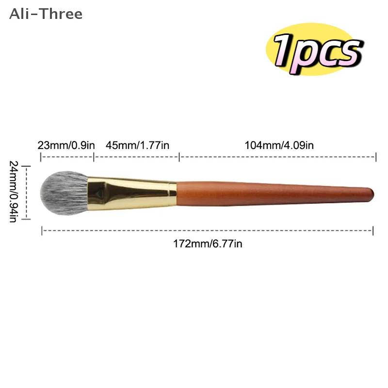 1Pcs Natürliche Haar Rouge Pinsel Gesicht Detail Schatten Make-Up Pinsel Ziege Haare Rouge Bronzer Pro Ätherisches Kosmetische Werkzeuge