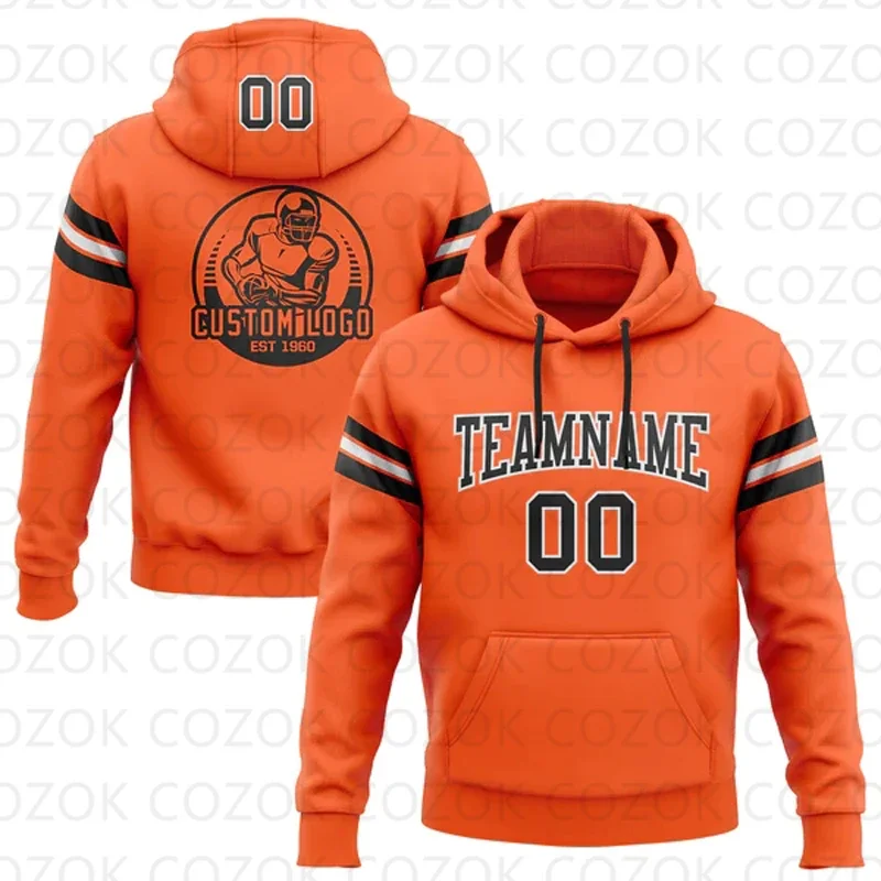 

Customized Hoodies Orange Colour Jersey 3D Printed Unisex Pullovers Hoodie Casual Sweatshirts