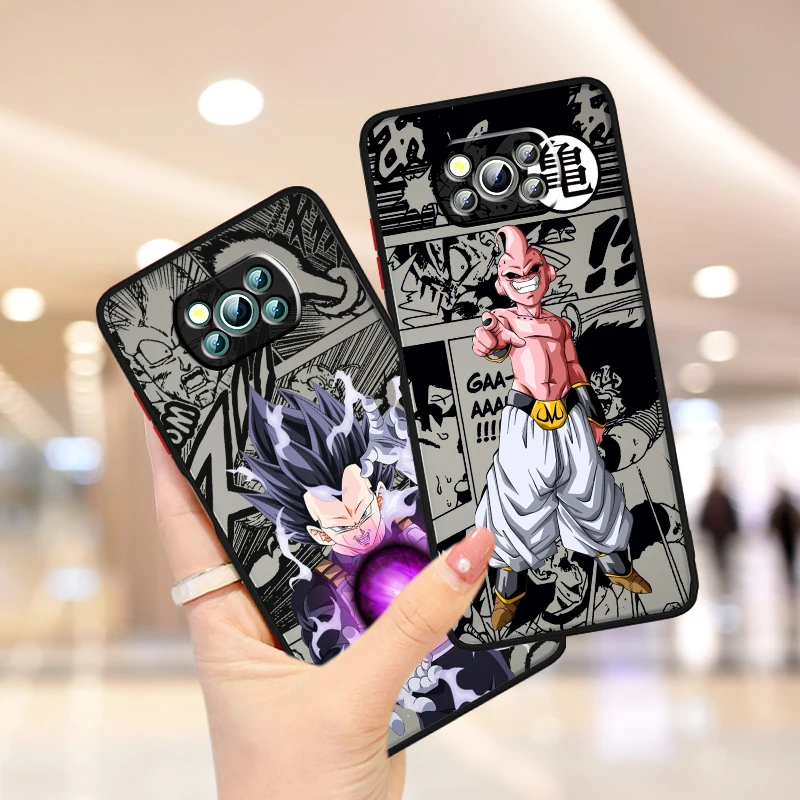 D-Dragon Ball Cartoon Cool Frosted Translucent For Xiaomi Mi Poco X5 X4 X3 M6 M5S M5 M4 M3 F5 F4 F3 GT Pro 5G Matte Phone Case