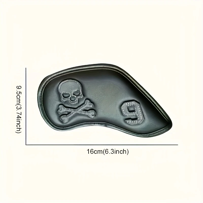 10pcs Skull Golf Club Head Covers Iron Cover Set - Durable Faux, Scratch-Resistant - Image 5