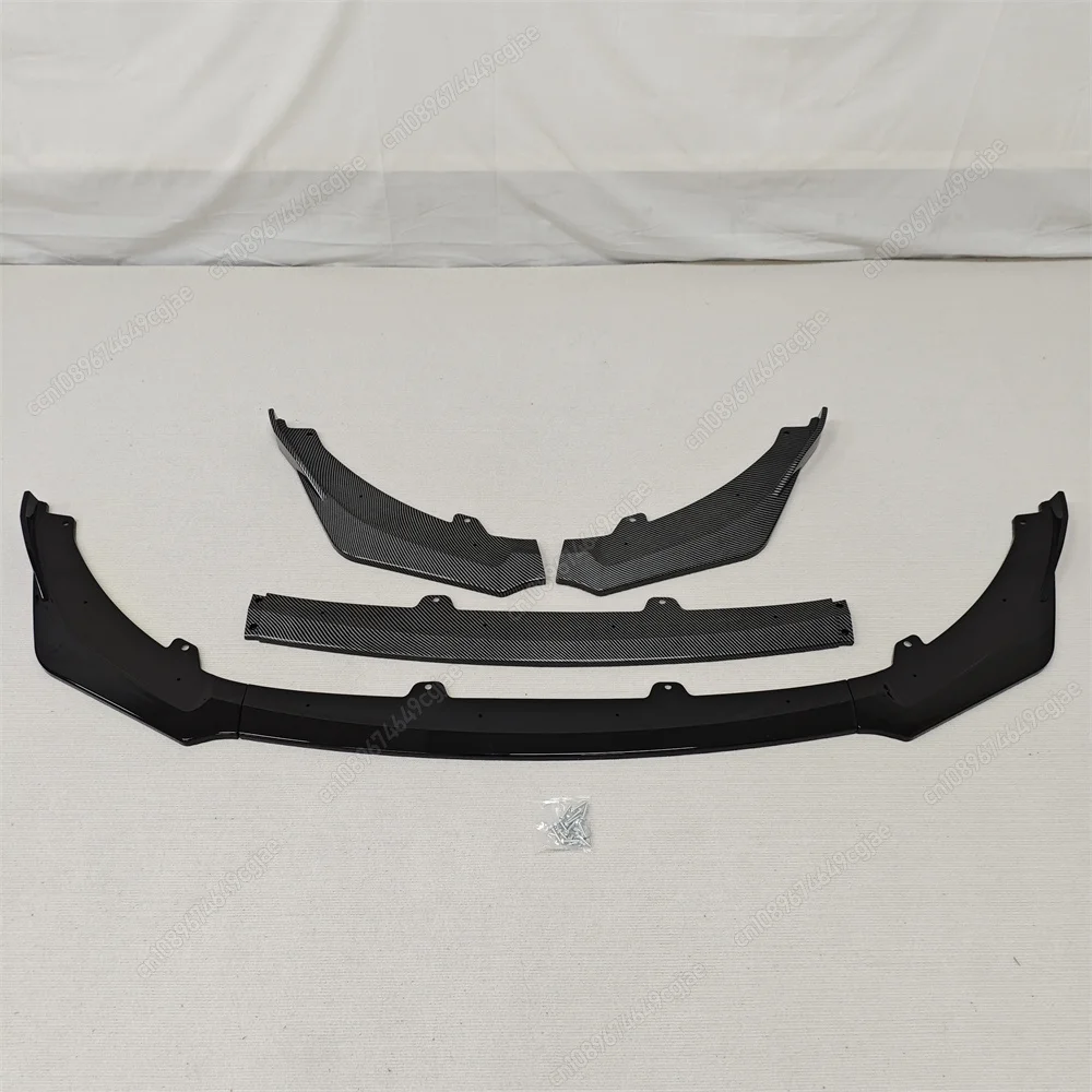 Car Front Bumper Splitter Lip Spoiler Diffuser Guard ABS Gloss Black /Carbon Look Body Kit Cover For Kia Stinger GT 2018 To 2024 view 5