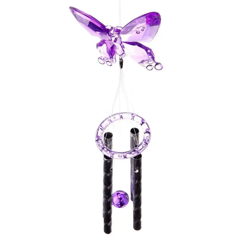 1pcs Wind Chimes Butterfly Handmade Feather Dream Catcher Car Hanging Craft Gift Garden Home Decor Window Bells Decoration