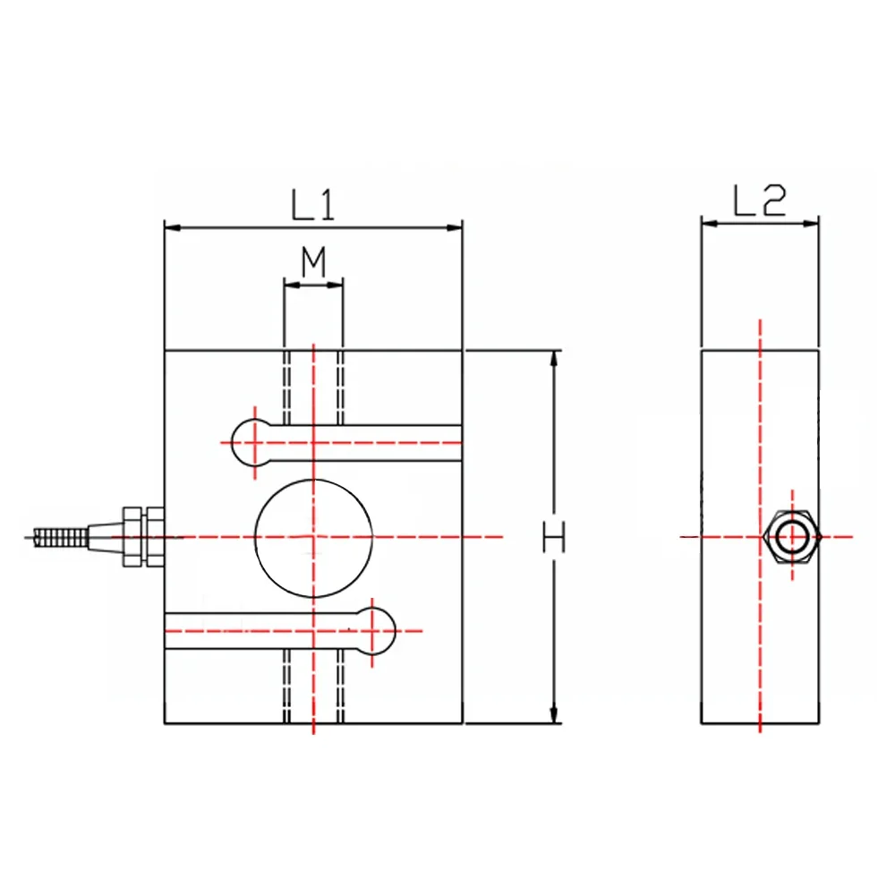 S-Type Weighing Sensor with Threaded Hole High Precision Measuring Force Pressure Weight Pulling Force  Load Cell Module 5KG-5T