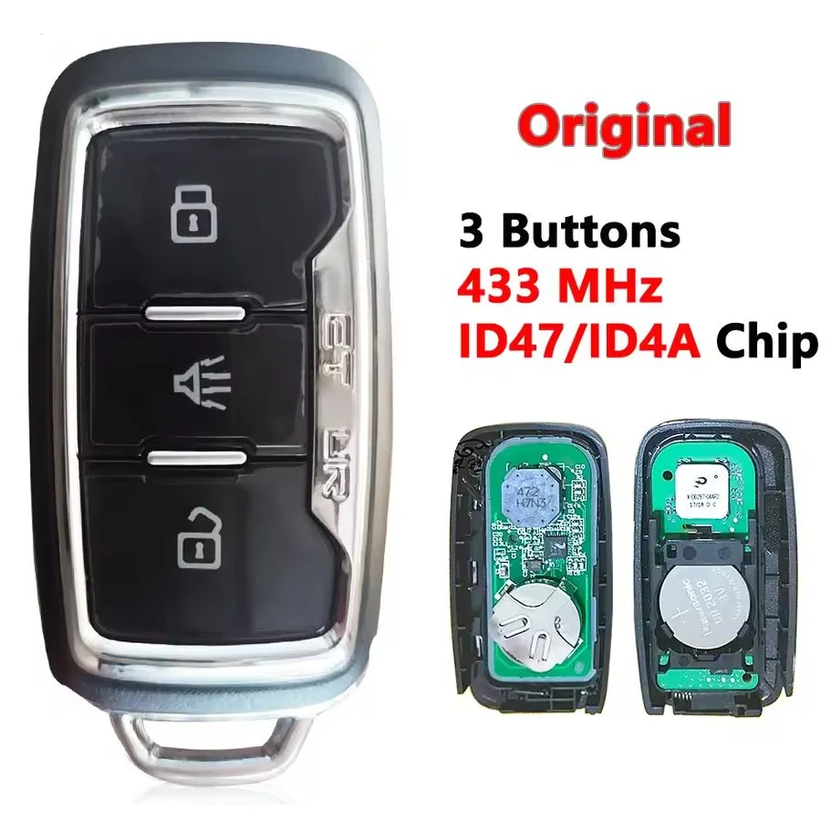 Car Smart Remote Key 433Mhz ID47 4A Chip for Chery Jetour X70 X90 X70S X70M Cowin X3 X5 V7 Karry K60 Car Keyless Remo