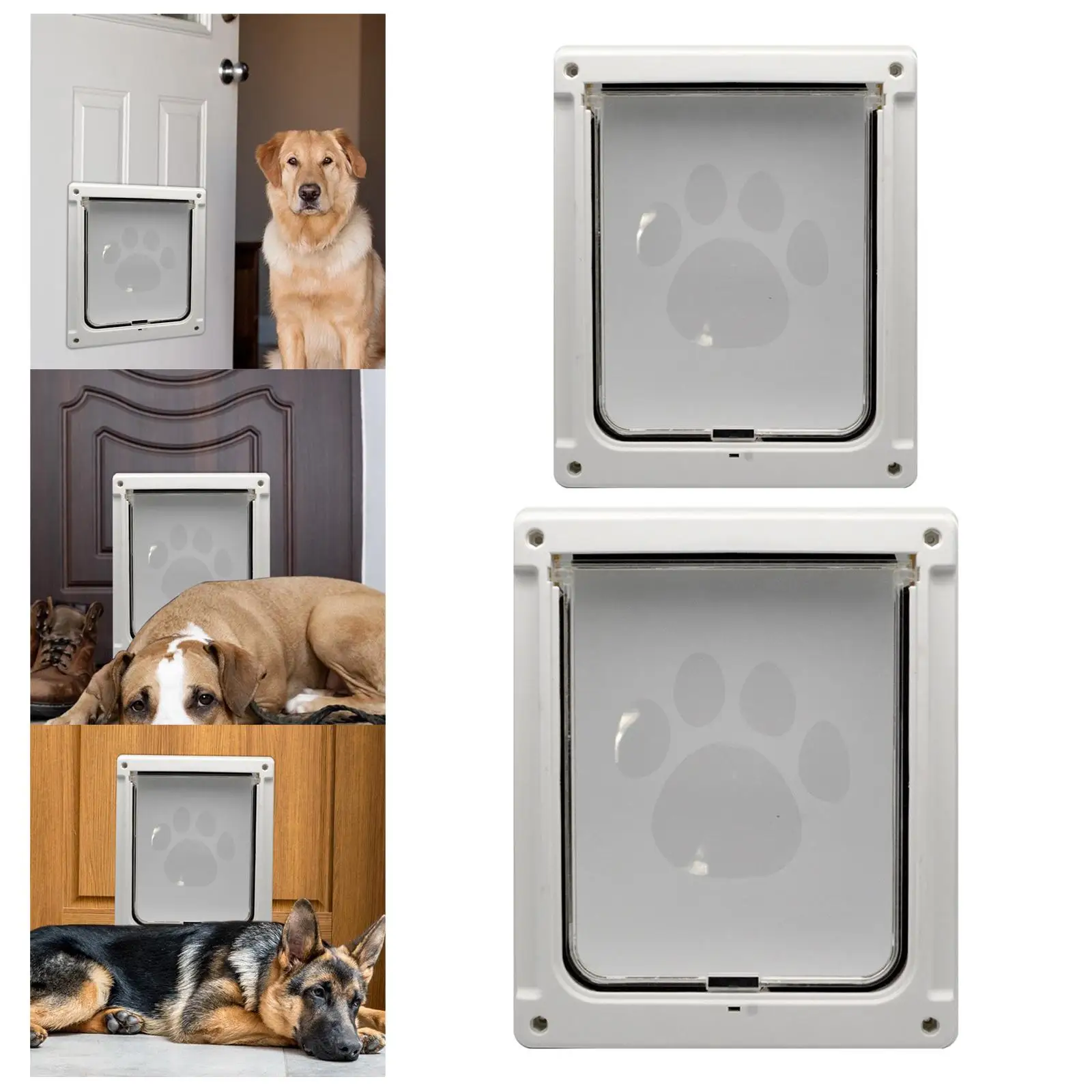 Durable Pet Flap Door Single Flap Automatic Close Tunnel Cat Dog Doors for