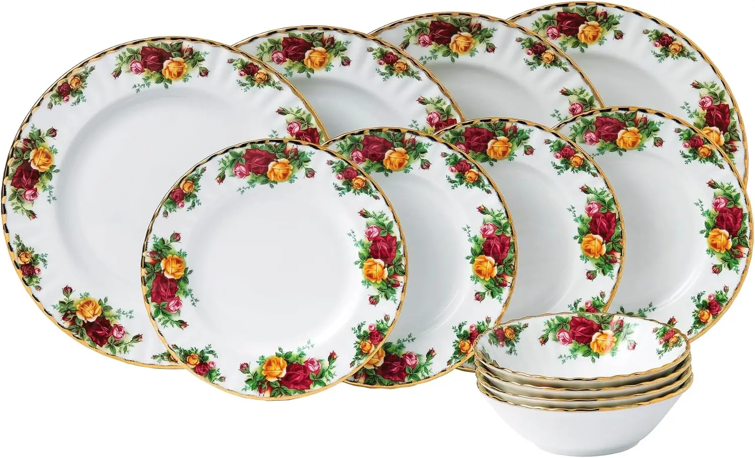 

Old Country Roses 12-Piece Dinnerware Set Multicolor