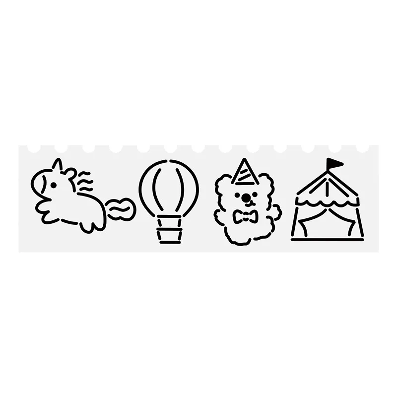Cartoon Hollow Multi-Shape Stencil Ruler Drawing Template