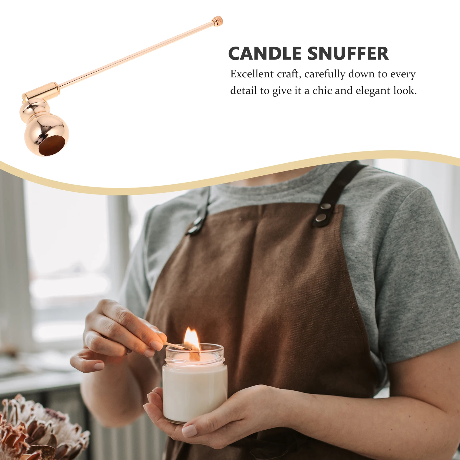 

Snuffer Iron Art Gourd Vintage Long Handle Wick Cover Extends Life Practical Tool Aromatherapy Candles