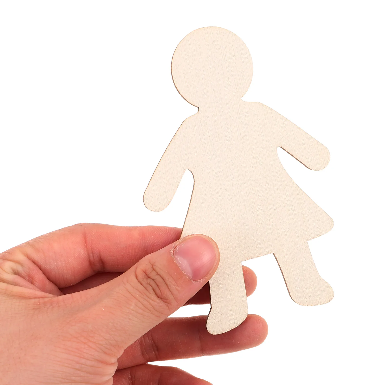 

20pcs Diy Graffiti Wood Cutouts Unfinished Blank People Shapes For Kids Craft Kits Handmade Ornament Making Wooden Hanging Decor