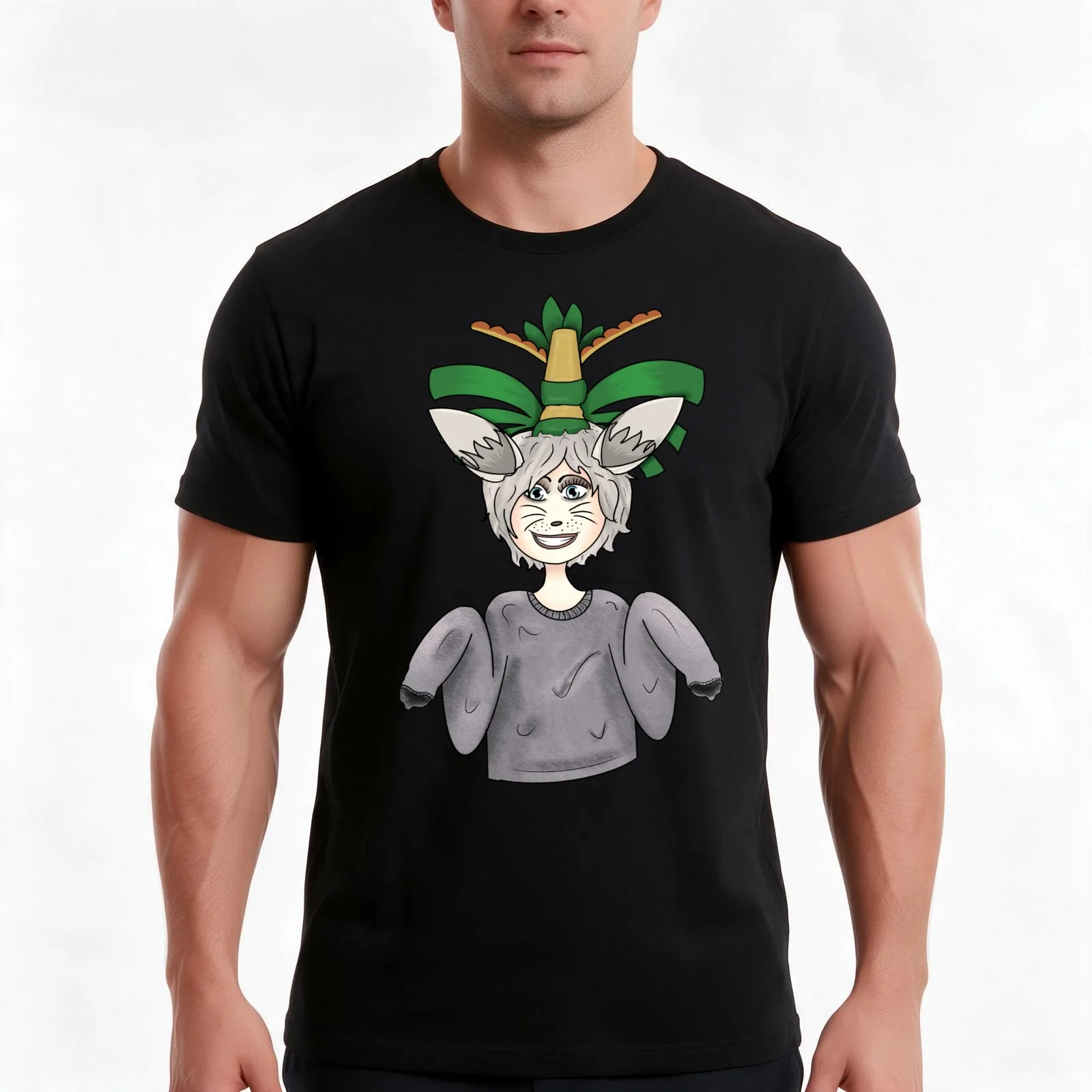 Cupofteacosplay as King Julian T-Shirt, Summer Casual Cotton Tee, Oversized Streetwear Tops, Vintage Graphic Print, 100% Cotton