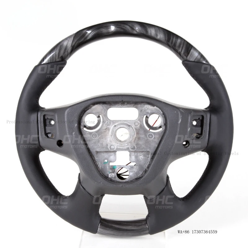 Suitable for Buick GL8, genuine leather and walnut wood steering wheel modification for the ES LuZun 652T business vehicle, cust