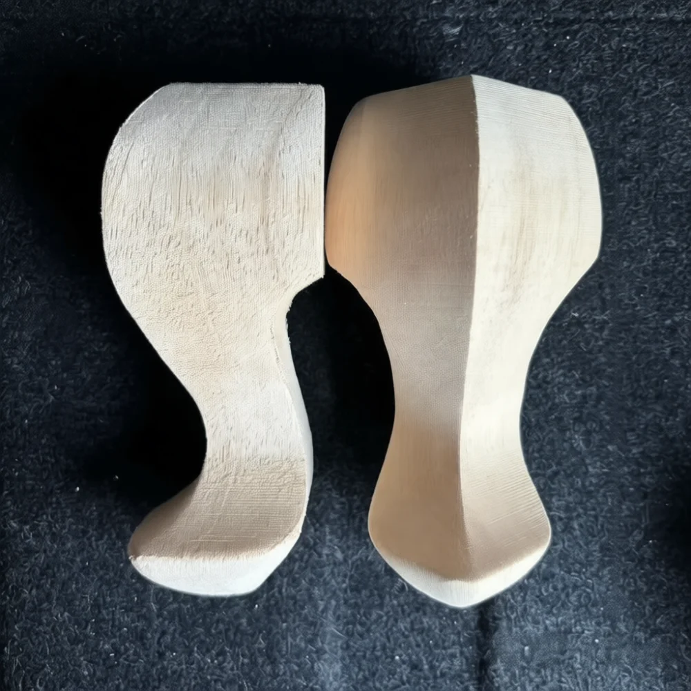 Vintage Furniture Hardware Replacement - Elegant Carved Wood Furniture Legs Support