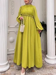Eid Muslim Women Modest Dress Solid Abaya Ramadan Jalabiya Vestidos Arab Long Robe Morocco Dubai Abayas Kaftan Islam Dresses