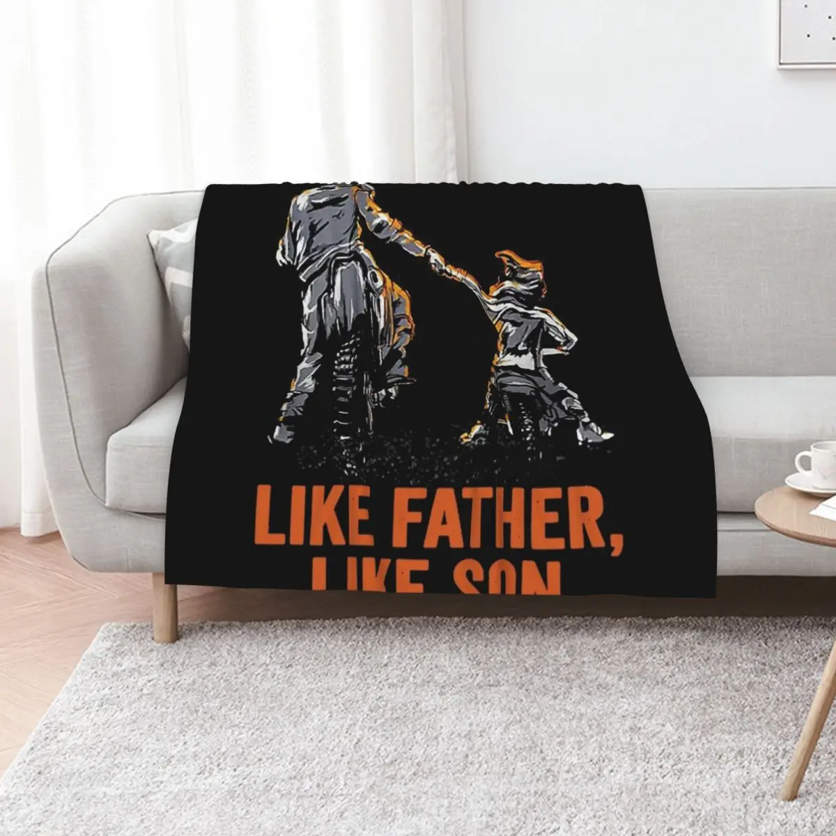 like father like son dirt bike shirt Throw Blanket Soft Plaid christmas decoration Sofa Quilt Quilt Sofas Blankets