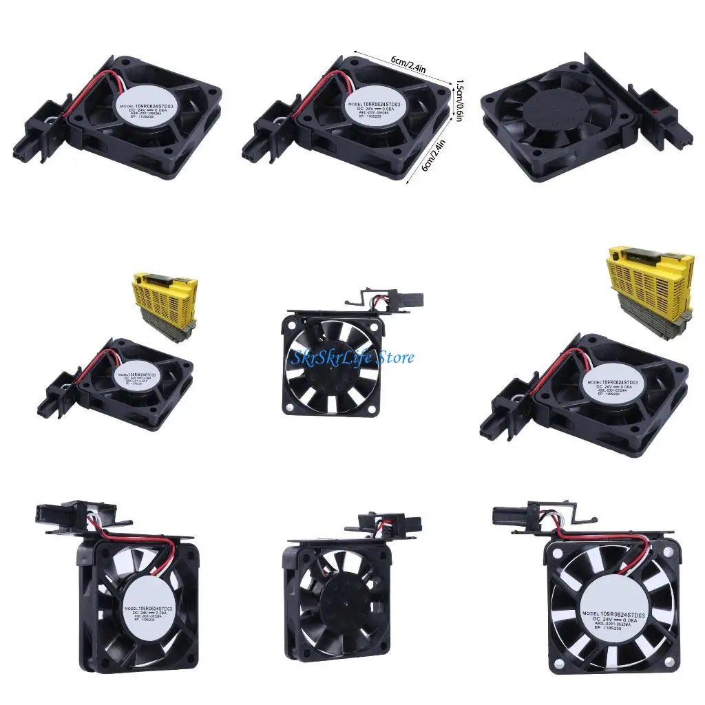 

E65E 109R0624S7D03 A90L-0001-0552 6x6x1.5 60mm 24V 0.08A 3Pin Inverters Coolers Fan