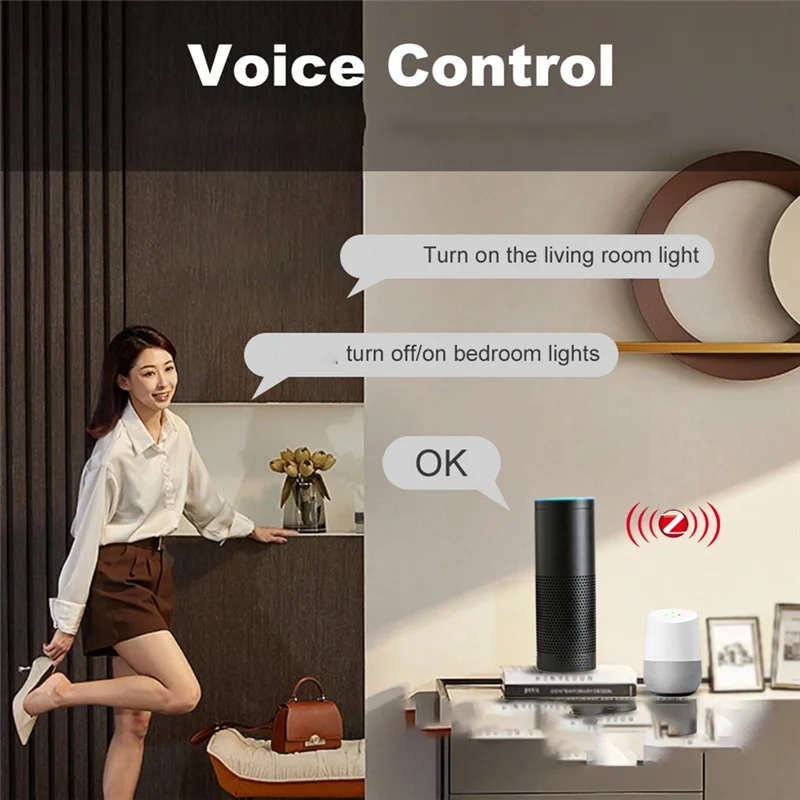 Tuya Smart Switch Zigbee European Standard Button Wall Switch Single Fire Power Supply APP Timing Smart Voice