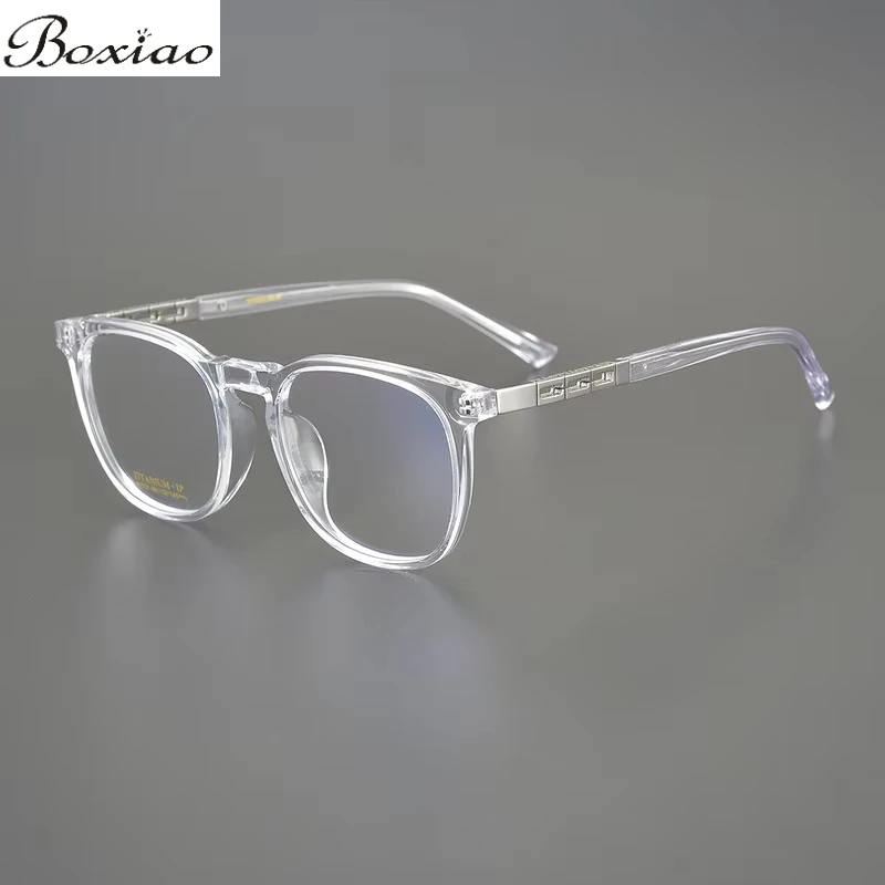 49 Yards Full Frame Organ Leg 28 Men's Plate Glasses Fashion Retro Big Box Slim Online Celebrity Trend Myopia Glasses High-end.