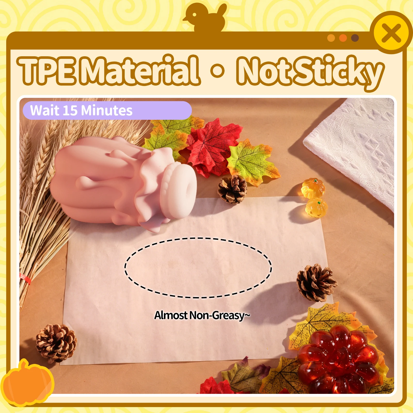 YUU Male Masturbators Pocket Pussy Anime Pumpkin Onahole Double Layer Process Realistic Vagina TPE Adult Sex Toy for Men 0.51kg - view 5
