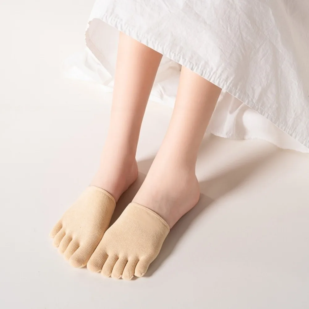Fashion Elastic Forefoot Socks Soft Splitting Toes Half Feet Socks Boat Socks Invisible Toe Socks Men