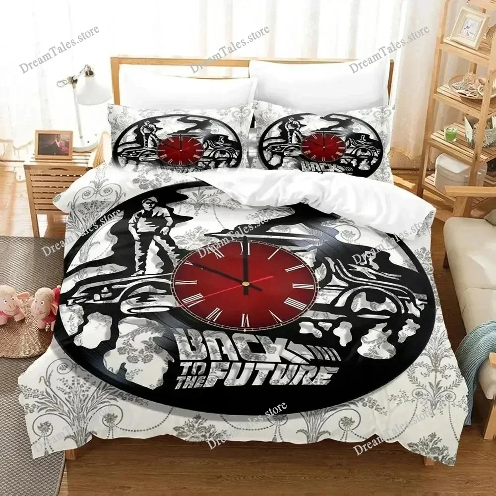 

3D Print Movie Back To The Future Canary Bedding Set Duvet Cover Bed Set Quilt Cover Pillowcase Comforter King Queen Size Adult