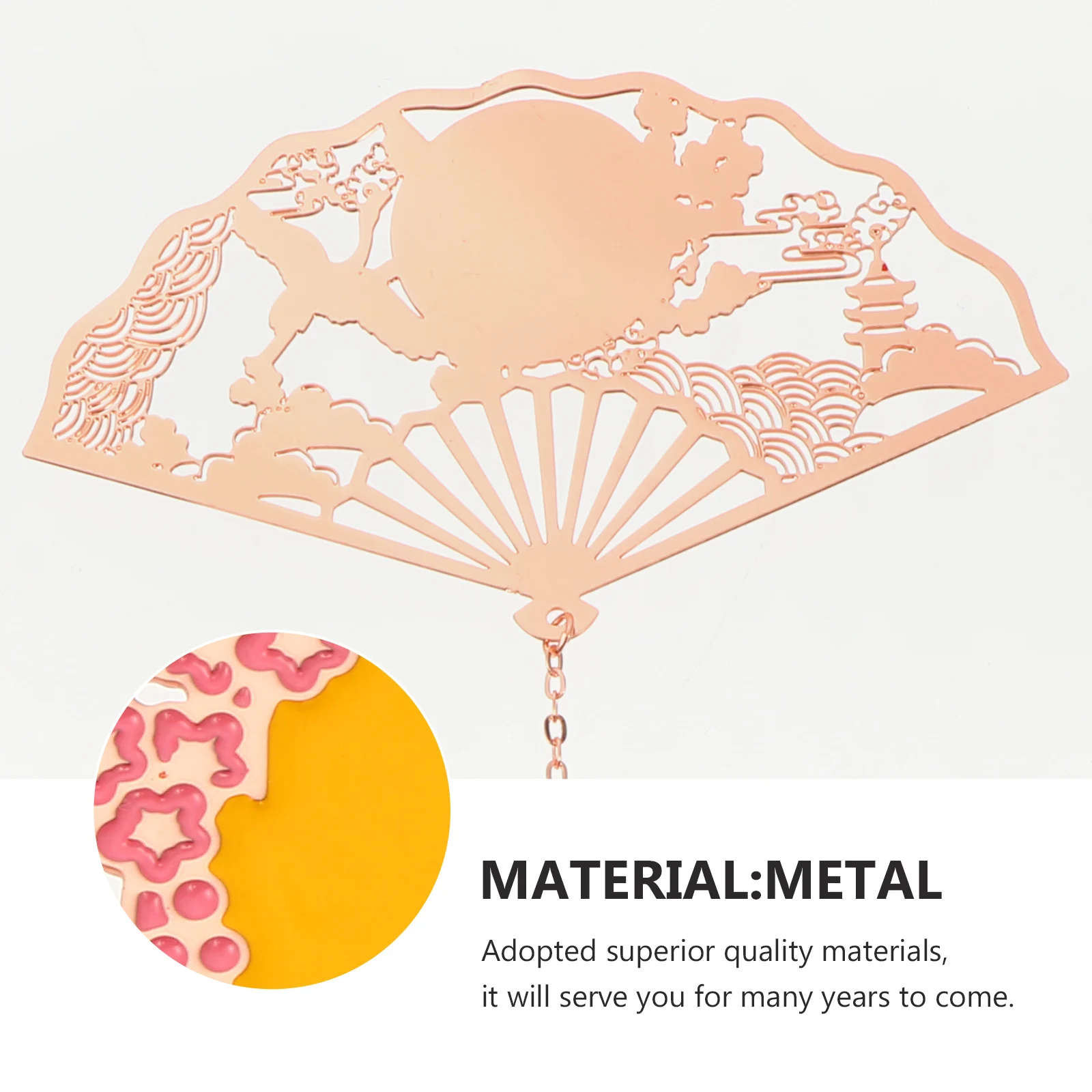 1 шт. металлические закладки в китайском стиле, складной веер в форме легкого веера для студентов, учителей, читателей, подарков, полый дизайн