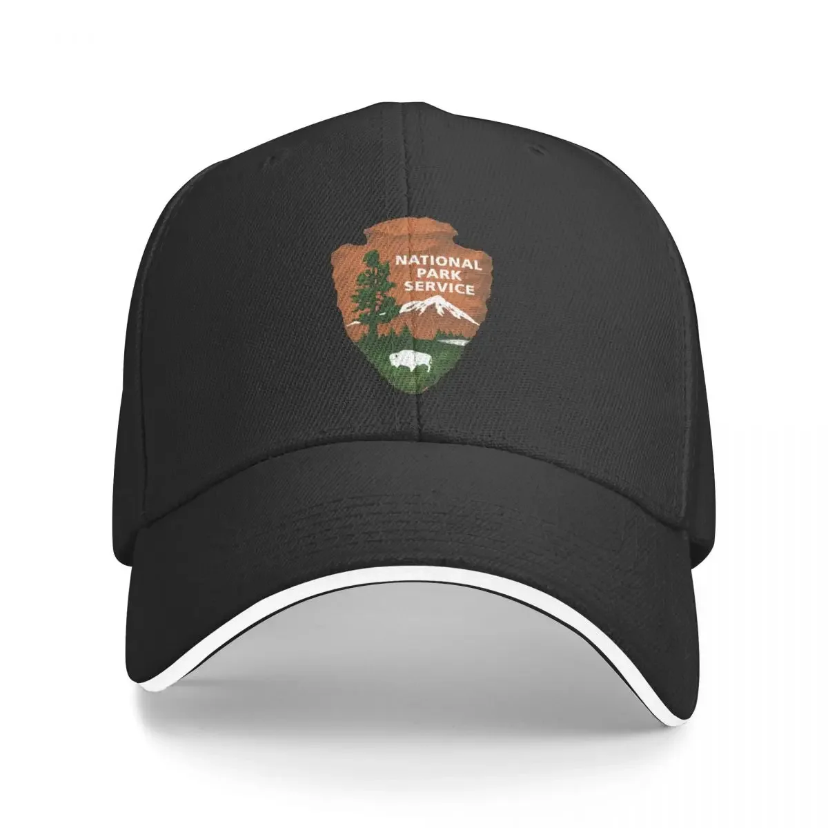 National Park Service Arrowhead Mountain Forest Bison Baseball Cap Hood Beach Bag Anime Ball Cap Women Caps Men's