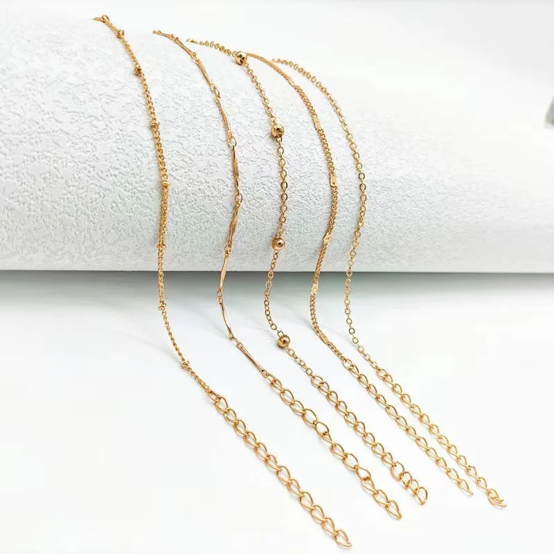 5 Pcs /set Silver plated Stainless Steel Anklet for women men Summer Beach Bracelet Accessories Jewelry Anniversary Valentine's Day Gift