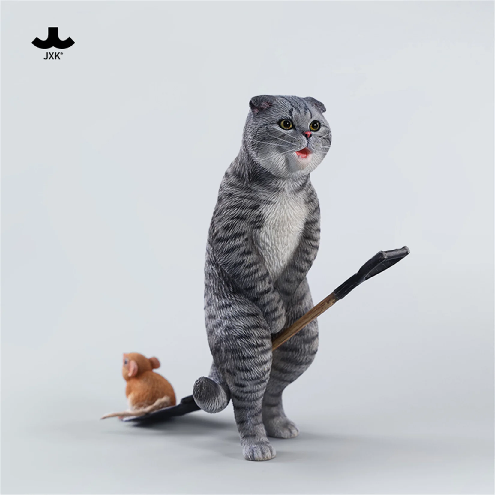 

JXK 1/6 Scottish Fold Cat Model Pet Animal Figure Collection Scene Desk Decoration Funny Birthday Gift Photography Props