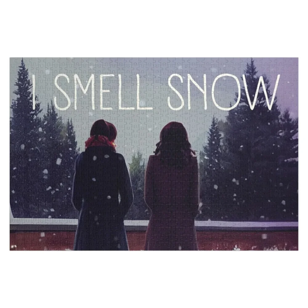 

I Smell Snow - The Girls Watching the Snow at Winter - Christmas Jigsaw Puzzle Toys For Children Personalized For Kids Puzzle