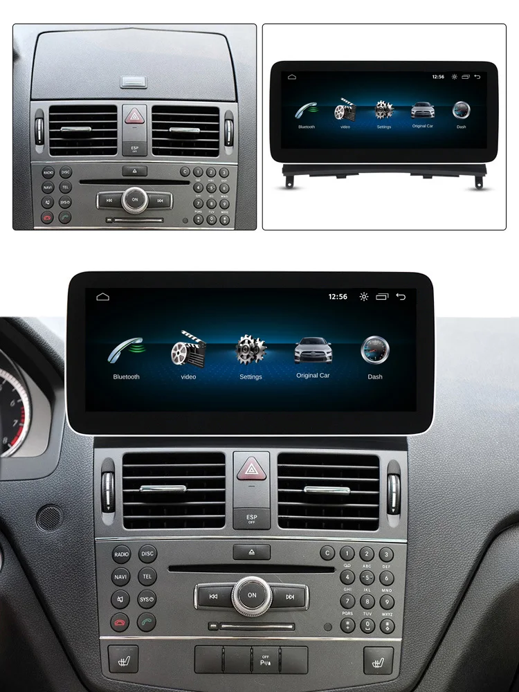 MEKEDE EU Lager 10,25/12,3 Zoll QLED 1920*720 Vollbildschirm Linux-System Autoradio für Mercedes-Benz C-Klasse W204 S204 2008-2010 Kabelloses CarPlay Android Auto AHD 1080P GPS-Navigation RDS FM BT