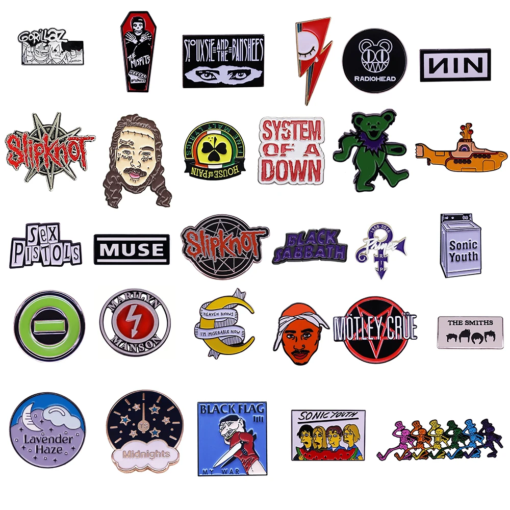 Creative English Letters Enamel Brooch - a Collectible Badge For Music Lovers - For Attaching To Clothes, Backpacks,Decorative