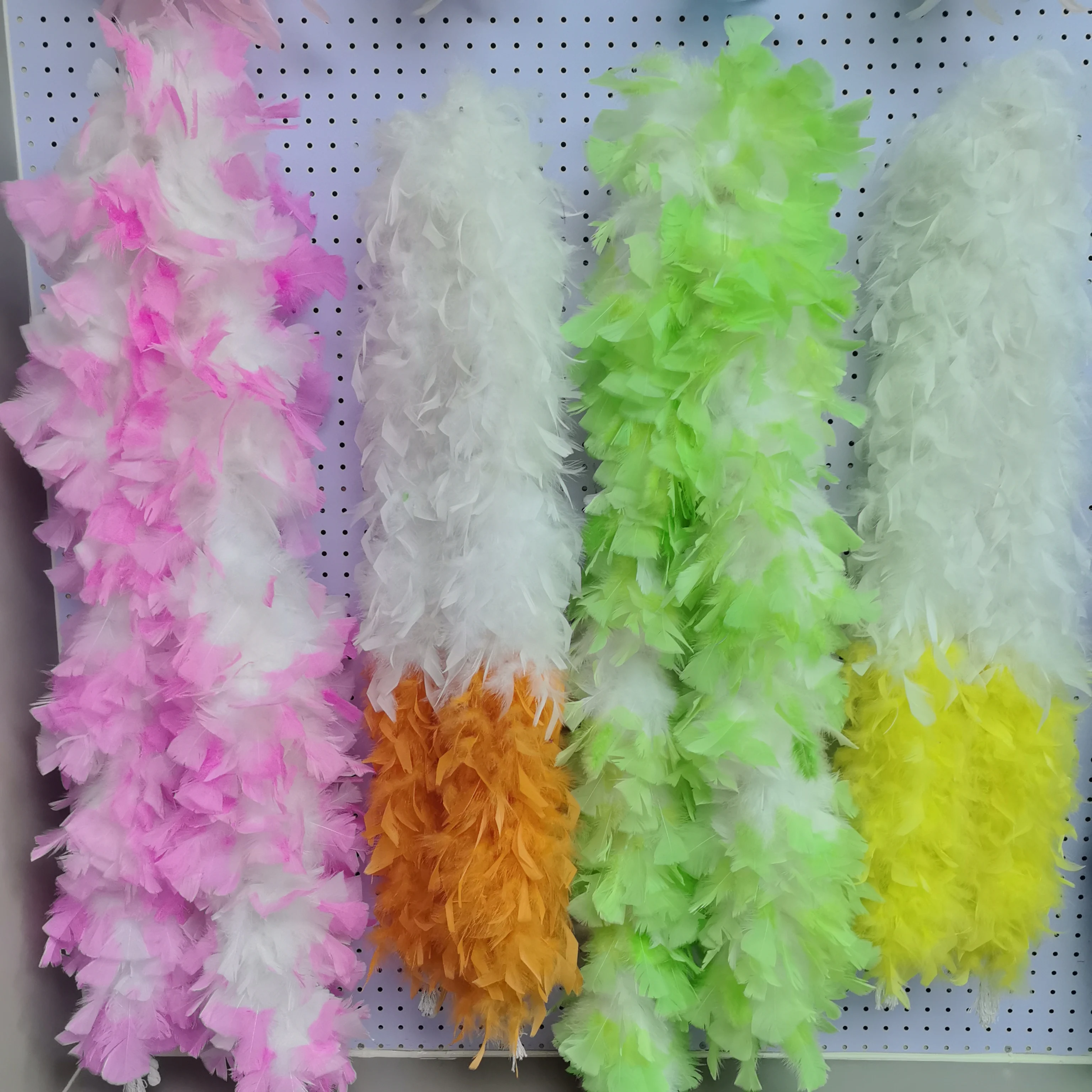 Turkey Feather Boa 2M 200g Flat Turkey Feather Trim Fluffy Boa For Wedding Party Home Decor DIY Crafts Clothing Sewing Accessory