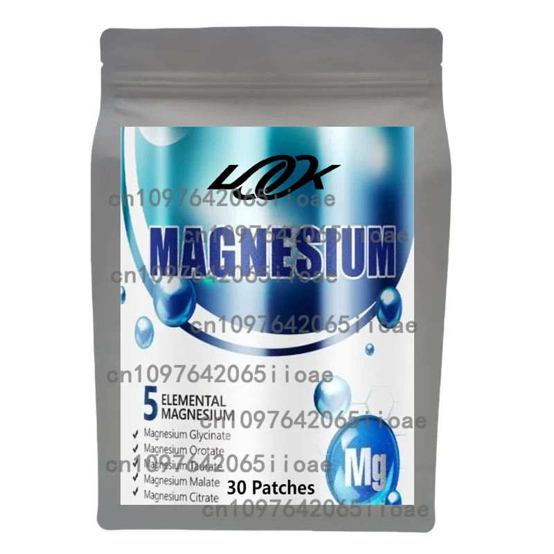 

30 Patches Magnesium 5-in-1 Complex Transdermal Patches for Stress Muscle & Heart Support - Skin-Friendly Sleep Aid
