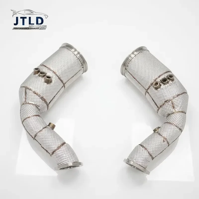 Heat Shielded Performance Downpipe With High Flow Catalyst OPF Filter for Audi RSQ7 RSQ8 Lamborghini Urus 4.0T V8 Twin Turbo