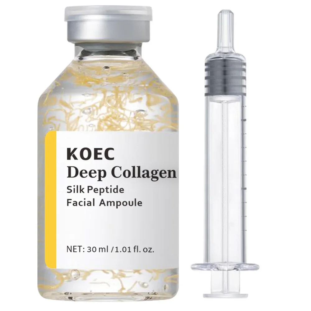 Para la cara, péptido de seda de colágeno profundo, ampolla de elevación intensiva, suero antienvejecimiento coreano con colágeno, estiramiento y reafirmante de la piel