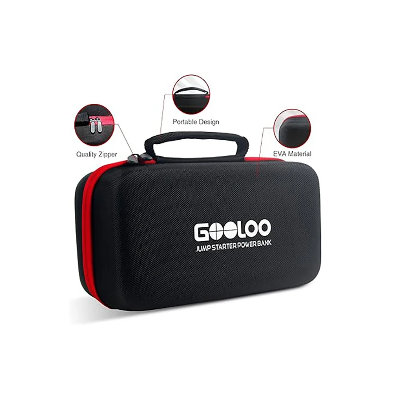 For GOOLOO GT4000 GT3000 GE1200 GP4000 PLUS Jump Starter EVA Storage Box Portable Black Power Bank Storage Bag